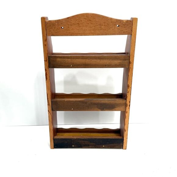 Vintage wooden trinket shelf hanging display - Picture 8 of 8